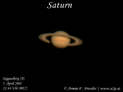 Saturn am 5. April 2007