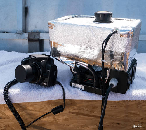 Finale Version der EOS500Dac mit angeschraubten Baader MPCC II 