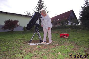 Gudrun und der Celestron 10 Zoll Newton