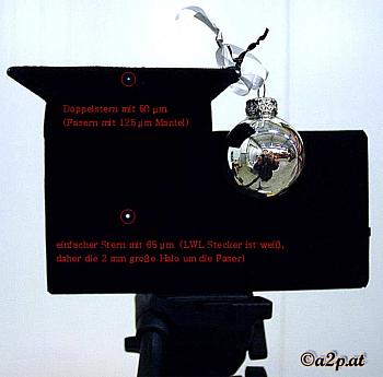 k&uuml;nstlicher Stern mit Glasfaser